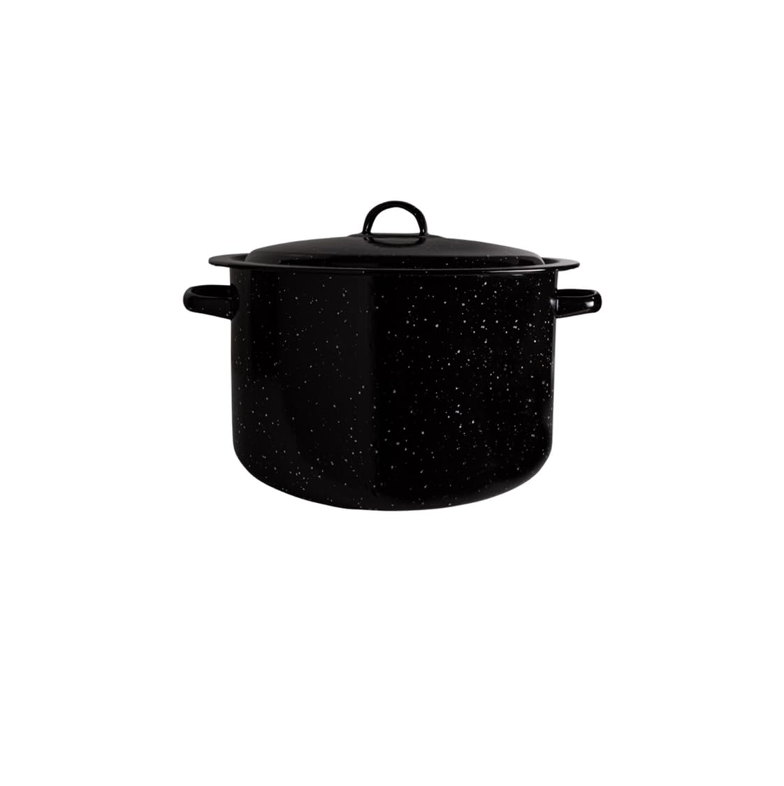 Granite 12 Qt Stockpot, Nonstick Soup Pot With Lid, Speckled Enamel Ware Cookware, Large Stock Pot For Boiling and Cooking, Big Granite Cooking Pot for Stovetop, Campfire, Outdoor Stove