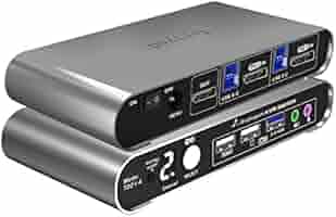 Terived TH41-3 KVMスイッチ Amazon.com: HDMI KVM Switch 4 in 1 Out with Hotkey Mouse