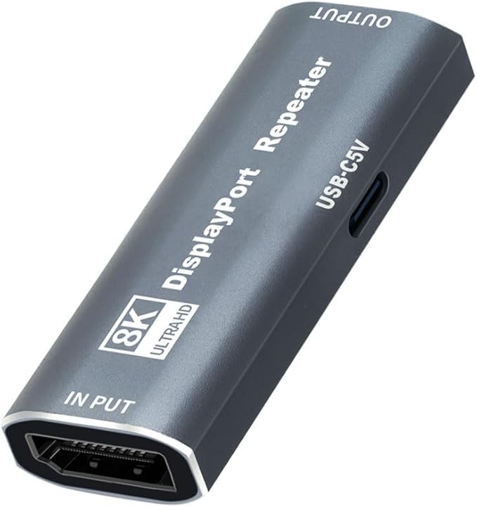 Répéteur DisplayPort 4K 240Hz actif avec extension de signal femelle femelle sans perte