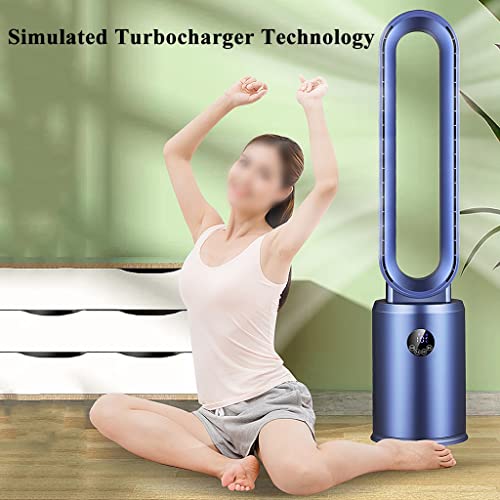 Bladeless Household Fans, Oscillating Fan With Remote, Tower Fan For Bedroom, 120 Degree Wide Angle Air Supply, 9Hours Long Timer, Standing Floor Fans For Indoor Home Office Room ( Color : Green With #TOP5