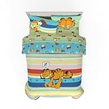 Franco Garfield Kids Bedding Super Soft Cozy Reversible Comforter and Sheet Set, 5 Piece Full Size, (Officially Licensed Product)
