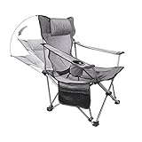 Phiroop Folding Camping Chair Adjustable Lounge Recliner Portable Oversized Steel Frame Collapsible...