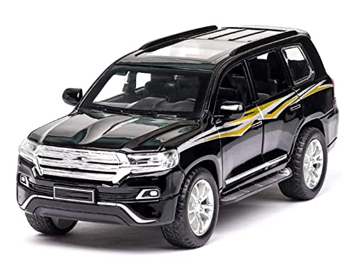 Image of DEUSON ECOM 1:32 Scale Land Cruiser Toy Car for Kids Die Cast Metal Model Toy Cars with Light Sound Pullback with Openable Door Car