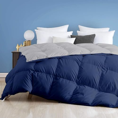 Image of Day Care - 500 GSM Hotel Quality-Down Alternative Reversible Comforter (60 inch x 90 inch Inches /228cm x 228cm) - Comforter Single Bed|Navy /Silver