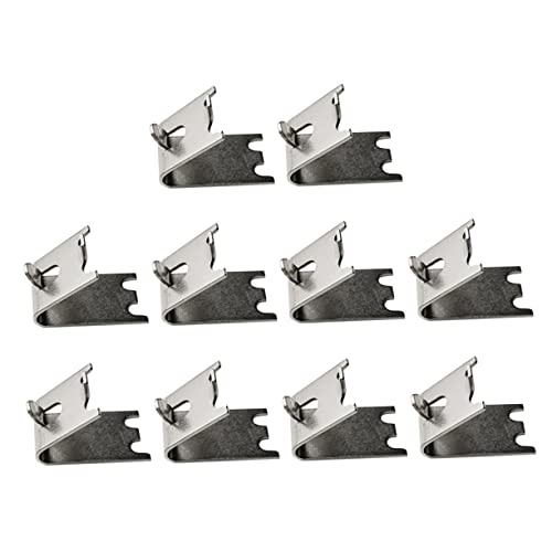 ERINGOGO 10 piezas Soportes para Estantes de Congelador Inoxidable Clips Resistentes para Refrigerador Fácil Instalación y Uso Multifuncional para Puertas y Estantes