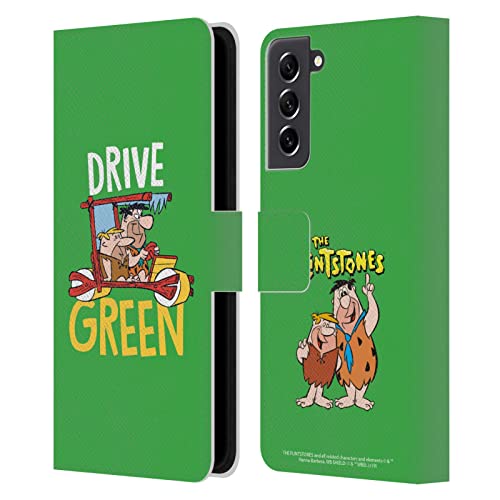 Étui portefeuille Galaxy S21 FE 5G en cuir Les Pierrafeu vert