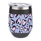 Heart Leopard Pattern Lovely Stainless Steel Insulated Cup Small Coffee Mug Fashion Travel Tumblers