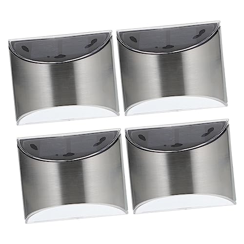 SHINEOFI 4piezas Lámpara Solar De Pared Lámpara Led Práctica Luces Solares Led Para Alumbrado Público Iluminacion Exterior Solar Para Jardín