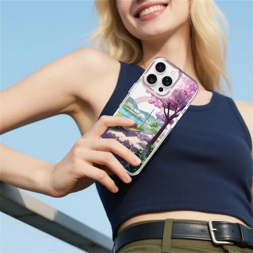 Coque iPhone 16 Pro Magsafe transparente rigide haute protection Spring Sakura - 6