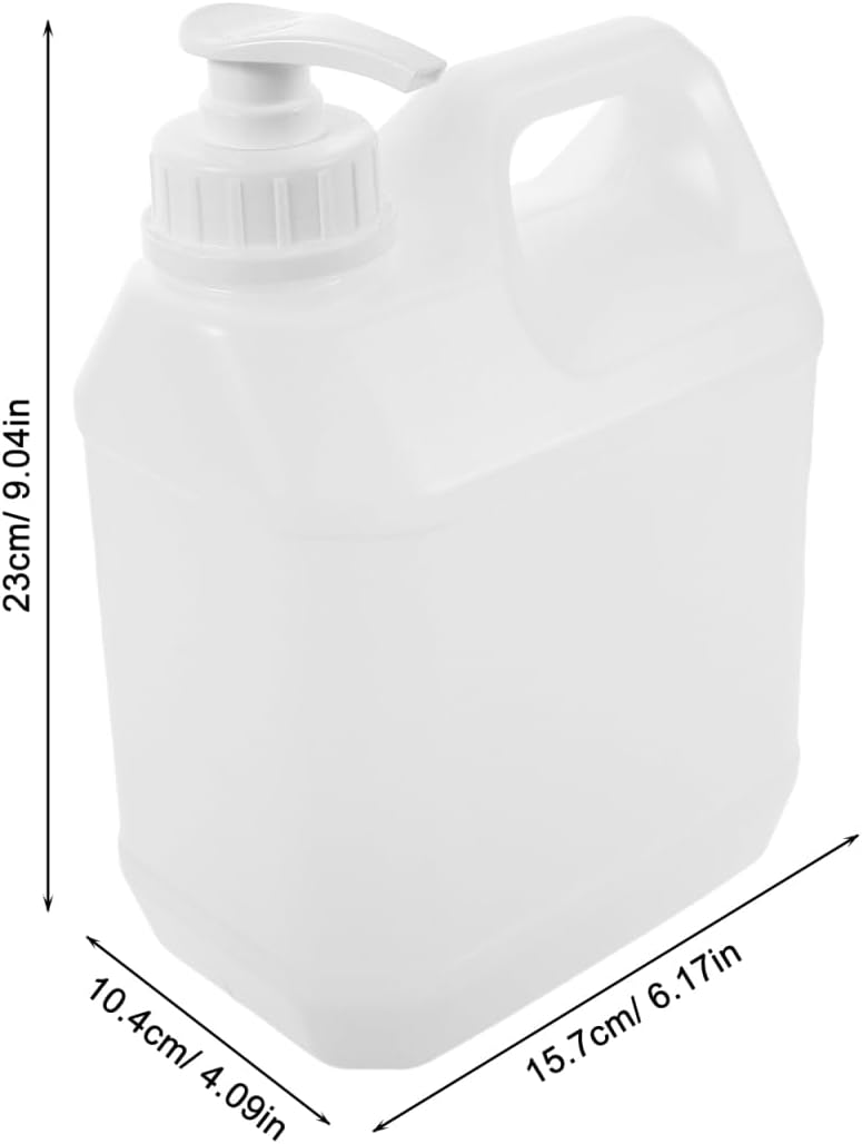 Didiseaon 2-Pack Refillable Gallon Plastic Pump Bottles with Leak-Proof Seal for Body Wash Shampoo Conditioner Dispenser Bathroom Shower Storage
