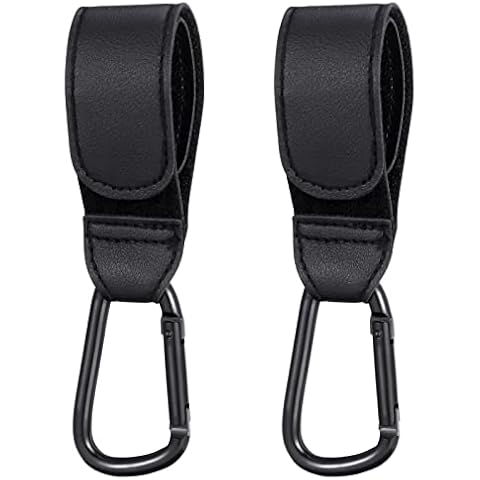 tao pipe 2 Stück Kinderwagen Haken für Wickeltaschen,Kinderwagenhaken Taschenhaken, Anhänger für Kinderwagen in Universeller Passform,Klettverschluss Kinderwagen Haken Cover