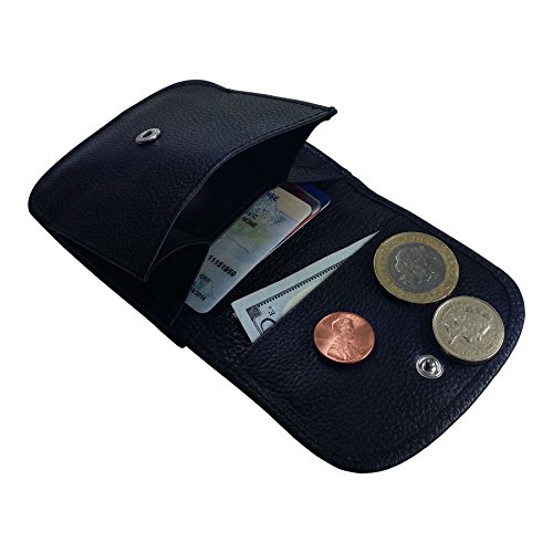 Taxi Wallet® TW03-BLACK - Soft Leather - Compact, Front Pocket Folding Wallet - For Cards, Coins, Bills, ID (Men & Women) - Image 4
