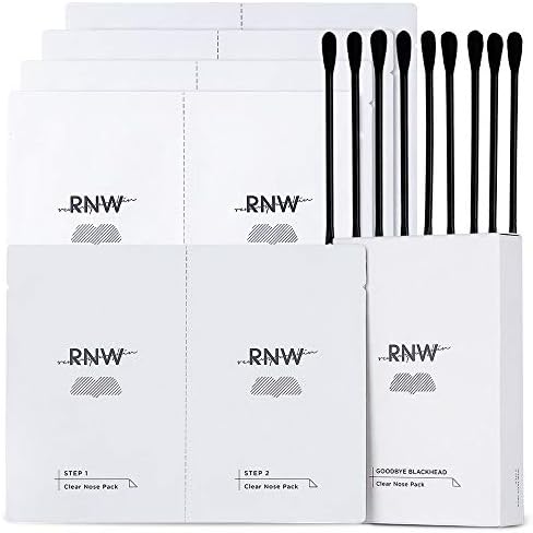 RNW DER. Two Step Clear Nose Pack, Blackhead Remover for Nose, Instant Pore Unclogging, Deep and Simple Cleansing Pore Strips Kit, Non Irritating Texture | Korean Skin Care 5 PCS