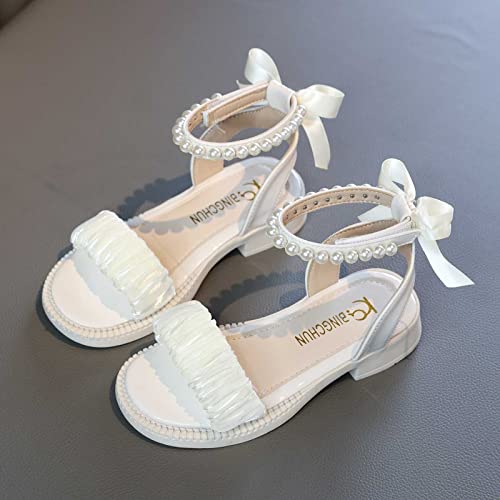 EnJoCho Girls Indoor Foot Warmer Kids Girls Open Toe Ankle Strap Dress Shoes Wedding Party For Toddler Kids Princess2