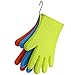 Oven Mitts Silicone Smoker Heat Resistant BBQ Grilling Gloves Safe Handling of Hot Food, Pots and Pans for Cooking Baking Meat Handling Barbecue Potholder-Green