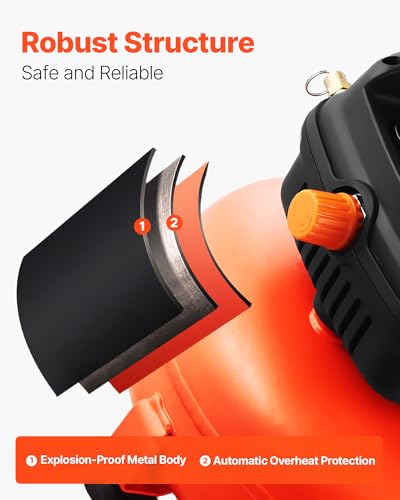 VEVOR 3 Gallon Oil-Free Pancake Compressor