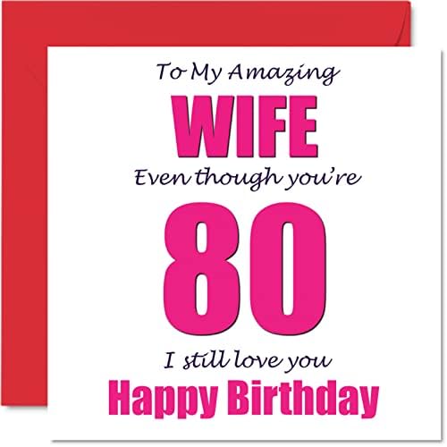 Funny 40th Birthday Cards for Wife - 40 I Still Love You - Happy Birthday Card for Wife from Husband Partner, Forty Fortieth Wifey Banter Birthday Gifts, 145mm x 145mm Joke Humour Greeting Cards