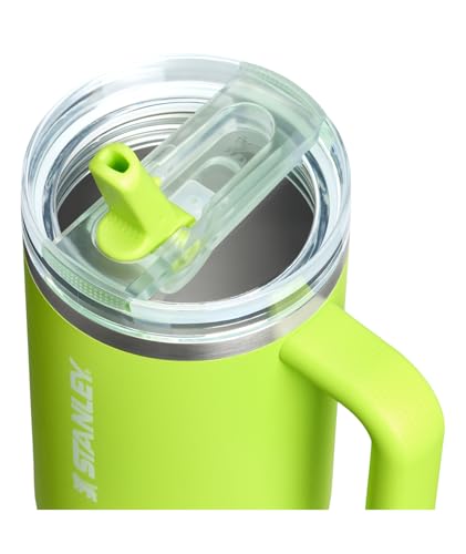 Image of STANLEY Quencher ProTour Flip Straw Tumbler with Leakproof Lid 40 oz | Built-In Straw & Handle | Cupholder Compatible for Travel | Insulated Stainless Steel Cup | BPA-Free | Chartreuse