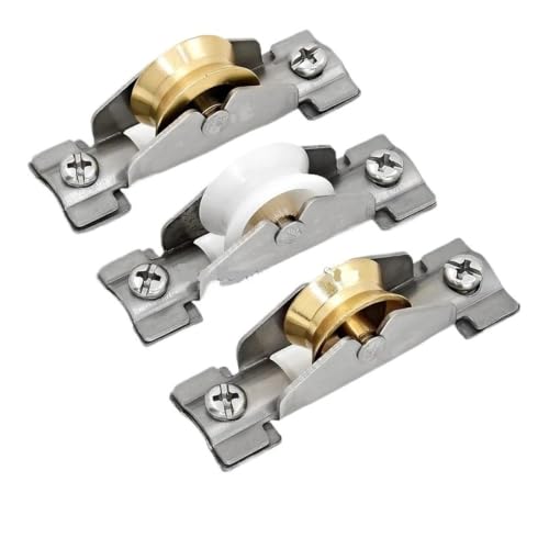 Polea deslizante de acero inoxidable de alta resistencia para puertas y ventanas, pack de 4 2
