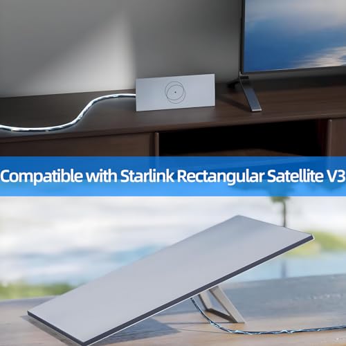 TEMZICK 150FT/46M Starlink Gen 3 Cable, Waterproof Satellite Replacement Standard V3 Cable for Starlink Rectangular Satellite Gen 3 Starlink Cable Extension Starlink Accessories (150FT) - Thumbnail 5
