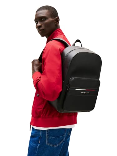 Image of Tommy Hilfiger Mens Foundation Backpack, Black