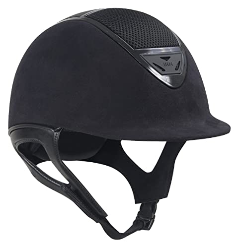 Irh Xlt Black Suede Horse Riding Helmet With Gloss Frame, Medium #TOP1
