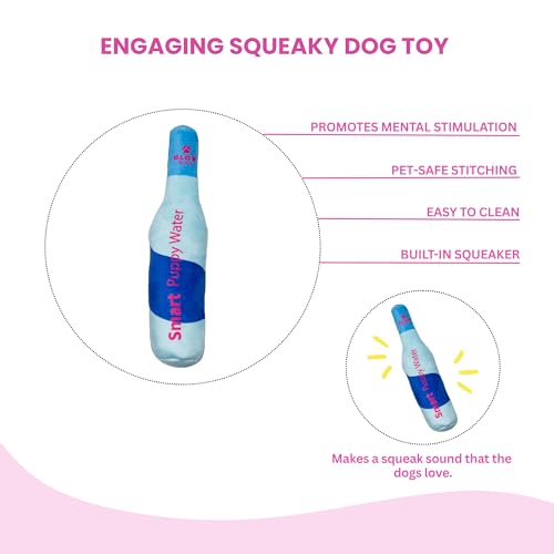 Juguete para perros Glow Pups con chirriador, azul, grande miniatura 5