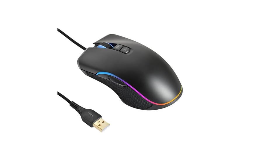 その他 mouse computes onn. 100027827 RGB Wired Adjustable DPI Gaming Mouse with