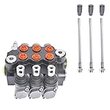 ALL-CARB Hydraulic Valve 3 Spool Hydraulic Directional Control Valve Double Acting Control Valve 11GPM 3600PSI SAE Ports