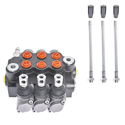 ALL-CARB Hydraulic Valve 3 Spool Hydraulic Directional Control Valve Double Acting Control Valve 11GPM 3600PSI SAE Ports