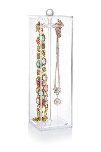 Necklace Holder - Acrylic Jewelry Organizer Contains 12 Hooks Necklace Organizer