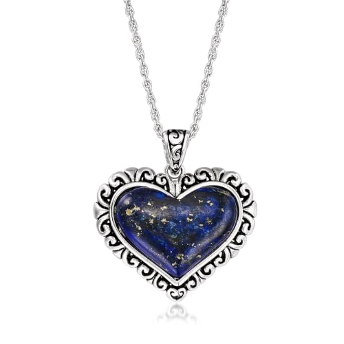 Ross-Simons Lapis Heart Pendant Necklace...
