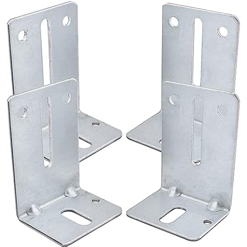 EWONICE 4 Pack Garage Door Track Jamb Bracket, Heavy Duty 12 Gauge Steel Garage Door Parts, Garage Door J6 Track Bracket for Garage Door Reinforcement (89mm) Cover