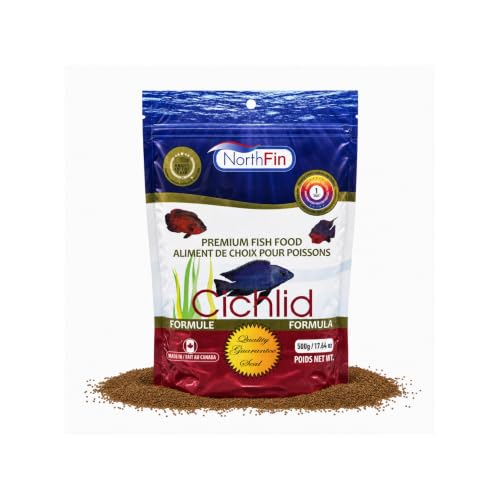 Northfin Cichlid Fish Food, Slow-Sinking Pellets, 1mm, 500g