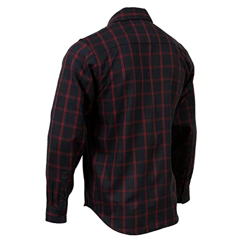 Milwaukee Leather Męska koszula flanelowa MNG11665, czarna i czerwona, wiele, 3XL