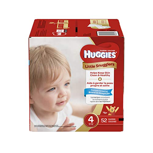 Image of HUGGIES Little Snugglers Baby Diapers, Size 4, 52 ct