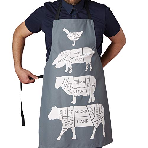 TBS BBQ Accessories Apron |  Gifts For Men  | Kitchen Chef Apron Gift  | Birthday British Meat Cuts. Novelty Gifts For Men  | Beer Gifts  |  Garden Gifts  | Grill Machine |  Men Gifts For Him