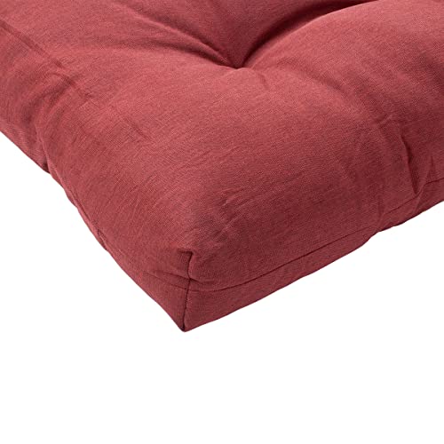Funhome Outdoor Bench Swing Cushion 45" X 18", High-Density Sponge Filling Bench Settee Cushion For Bay Window, Patio Garden 45X18 Inch-Red #TOP4