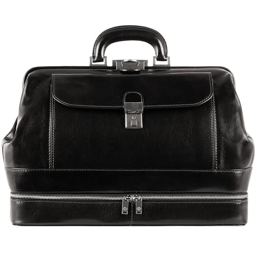 Time Resistance Arzttasche Leder - Arztkoffer - Doktortasche - Aus 100% Leder - Aktentasche für Ärzte - Businesstasche