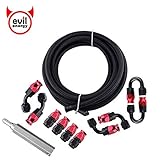 EVIL ENERGY 6AN Teflon PTFE E85 Fuel Line Kit Nylon Braided 16Ft