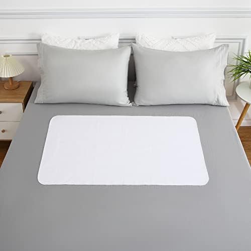 Waterproof Crib Mattress Protector Pad Incontinence Bed Pads Flannel Crib Protector Pad Reusable 100％ Water Resistant Cotton Mattress Protector Pad for Bed, Kids, Elderly, Pet,27x39''