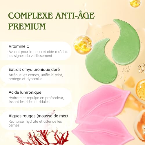 60Pcs Patchs Yeux, Patchs Contour des Yeux au Collagène et à l'Avocat – vue 3