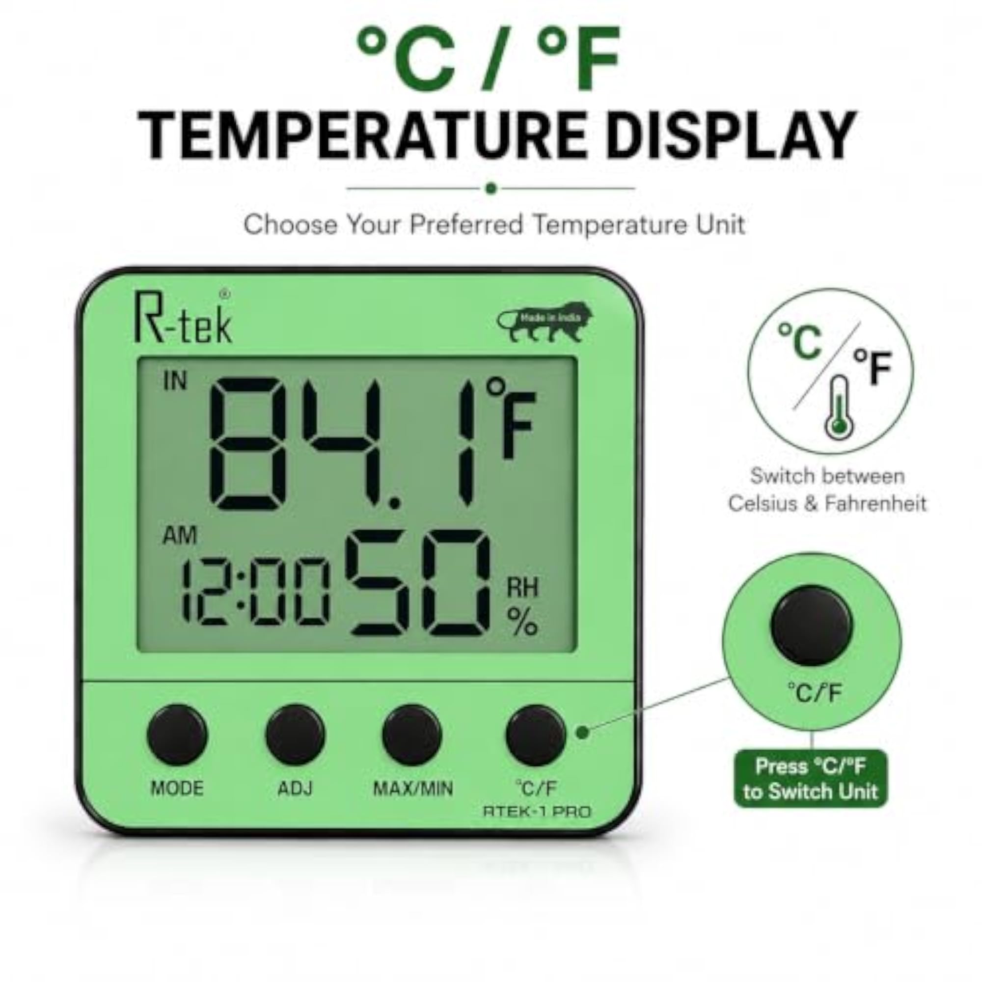 Digital Hygrometer Thermometer with Clock