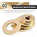 5 Pieces Brass Gasket Washer, Round Seal Gaskets Flat Brass Sealing Rings Suitable for Automotive and Industrial Repair,M22×39×3mm(M22x39x3mm)