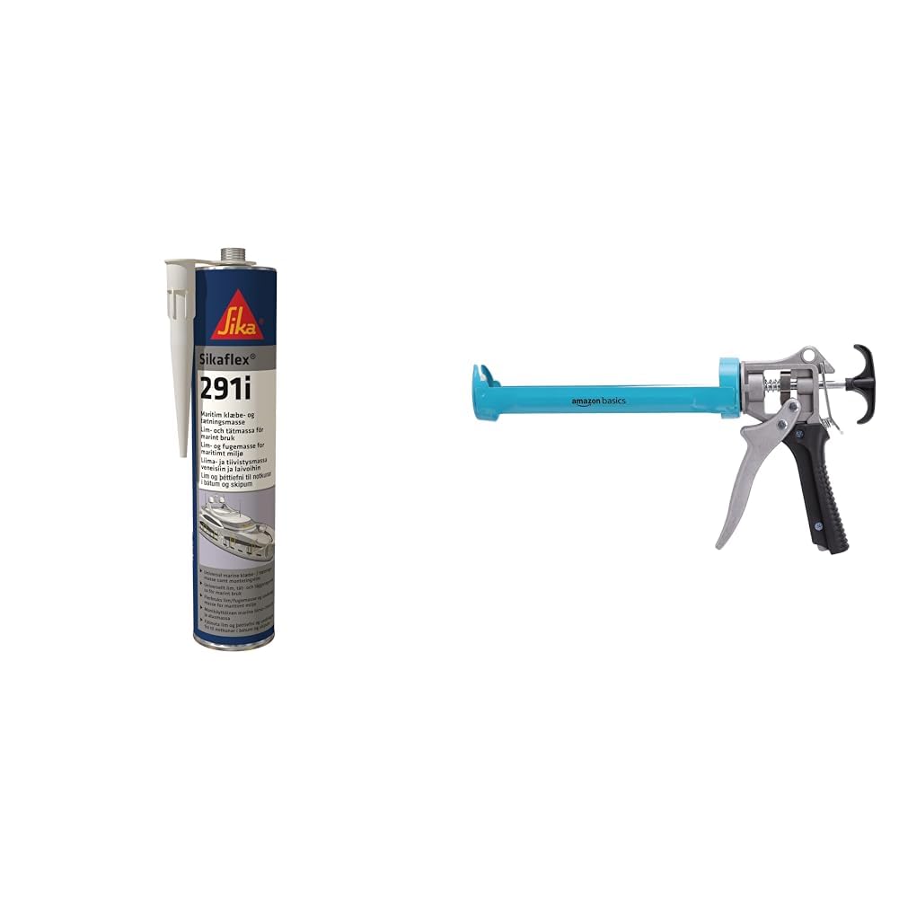 Sikaflex 291i colle-mastic marine blanc 300ml et son pistolet à calfeutrer robuste