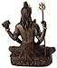Top Collection Mini Lord Shiva Statue in Lotus Pose - Hindu God and Destroyer of Evil Sculpture in Premium Cold Cast Bronze - 3.2-Inch Collectible Figurine (Sm. Shiva)
