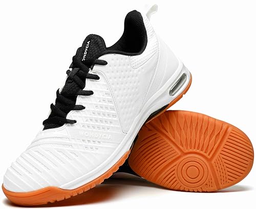 WONDYCIA Pickleball Shoes for Men - Air-Cushion Non-Slip Court Tennis Shoes with Anti-Torque Carbon Fiber Midsole | Lightweight & Flexible &Durable Abrasion-Resistant Design