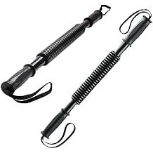 Pack of 2X Power Twister Bar Upper Body Exercise Equipment for Forearm Shoulder Chest Bicep & Arm Strengthening Workout 66LBS +110 LBS