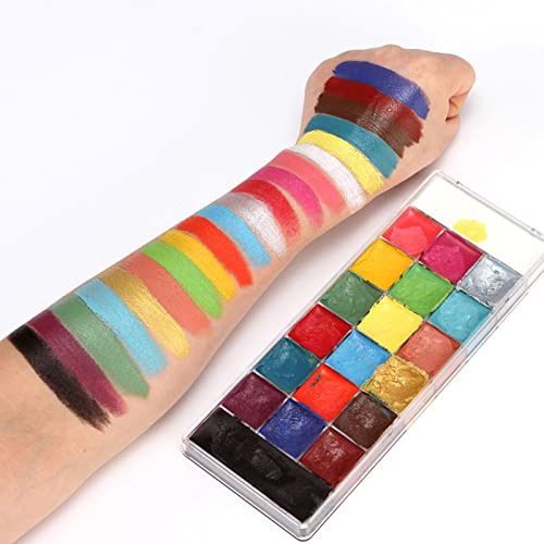 20 cores de óleo de pintura corporal facial, paletas de maquiagem de pintura facial paletas de pintu