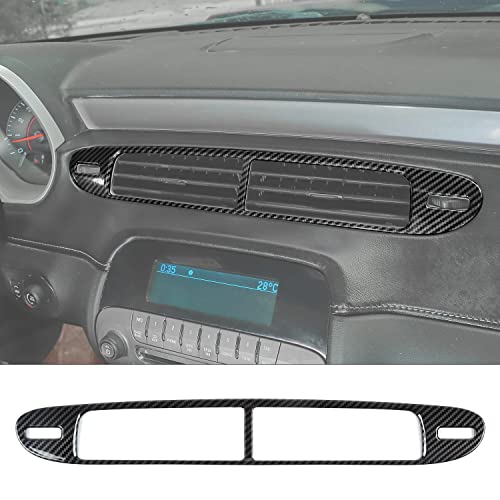 CheroCar for Chevrolet Camaro Air Conditioning Switch Panel Cover Interior Decoration Accessories for Chevrolet Camaro 2010-2015(Carbon Fiber 8)
